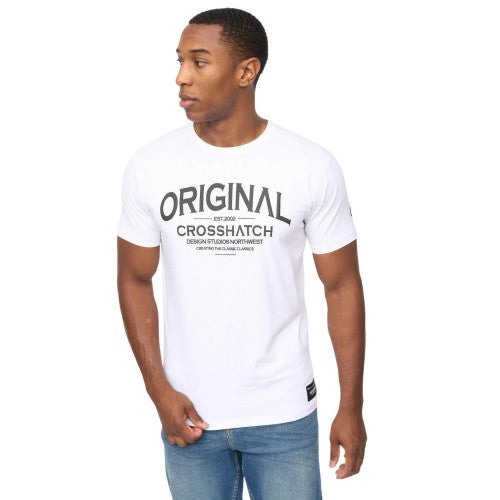Front - Crosshatch Mens Vintage T-Shirt