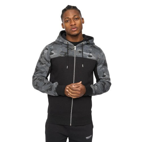 Front - Crosshatch Mens Branton Full Zip Hoodie