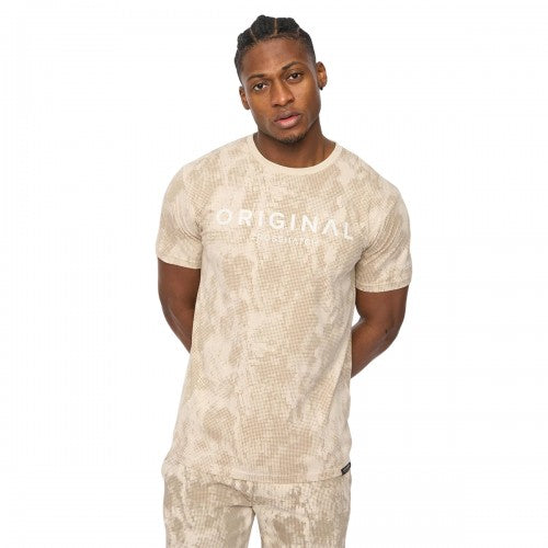 Front - Crosshatch Mens Bardon Camo T-Shirt