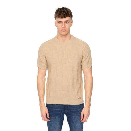 Front - Duck and Cover Mens Littleton Knitted T-Shirt