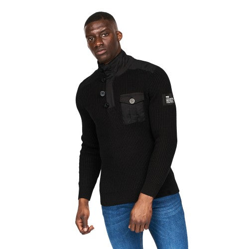 Crosshatch Mens Crickets Chunky Knit Jumper Discounts on great