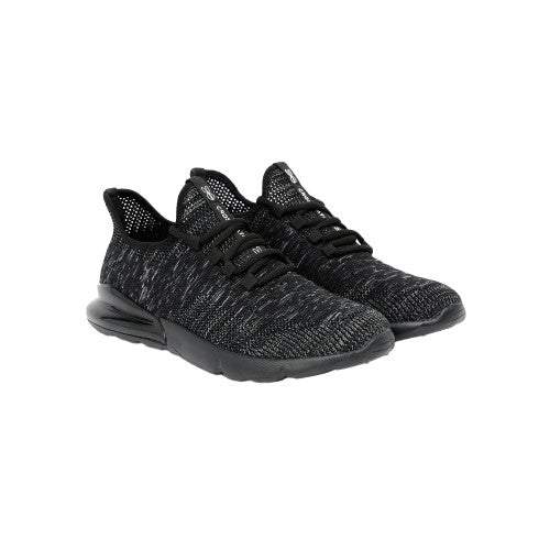 Black-White - Front - Crosshatch Mens Smitlay Trainers