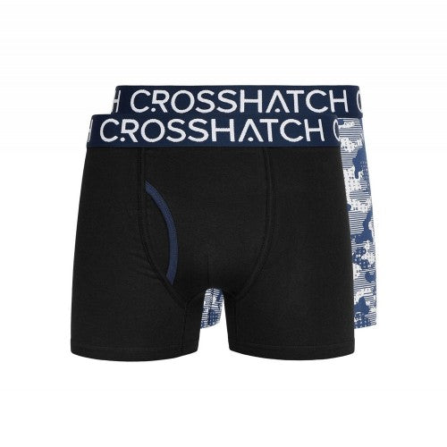 Front - Crosshatch Mens Kamzon Boxer Shorts (Pack of 2)