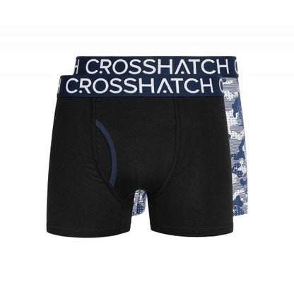 Front - Crosshatch Mens Kamzon Boxer Shorts (Pack of 2)