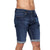 Front - Crosshatch Mens Tonwin Denim Embossed Shorts