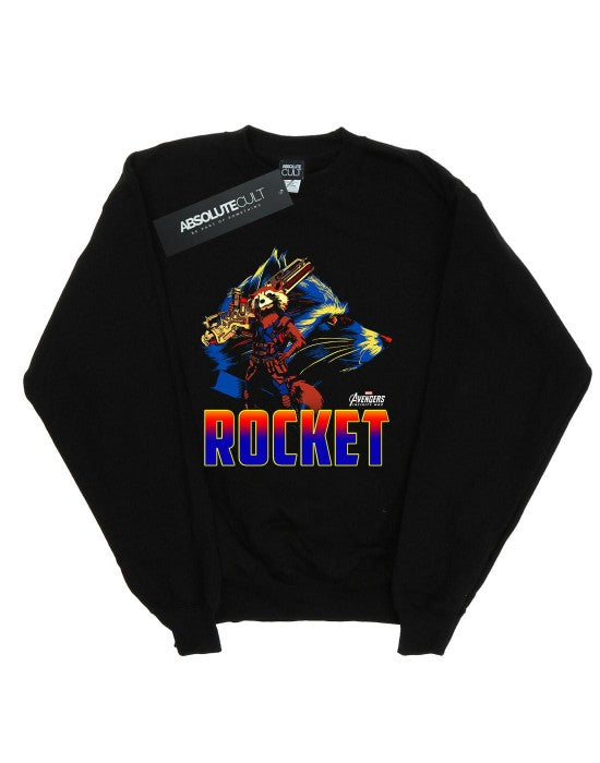 Front - Marvel Mens Avengers Infinity War Rocket Character Cotton Sweatshirt