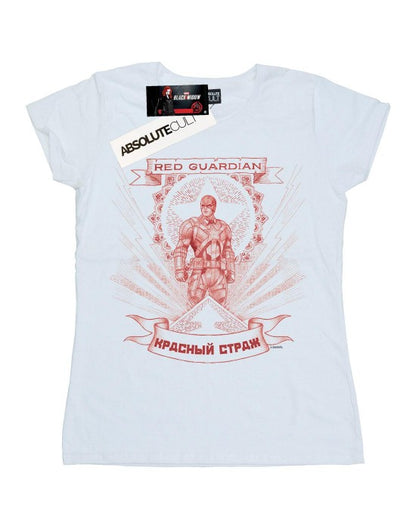 Front - Marvel Womens/Ladies Black Widow Movie Red Guardian Propaganda Cotton T-Shirt
