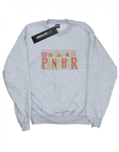Front - Marvel Womens/Ladies Black Panther Tribal Logo Sweatshirt