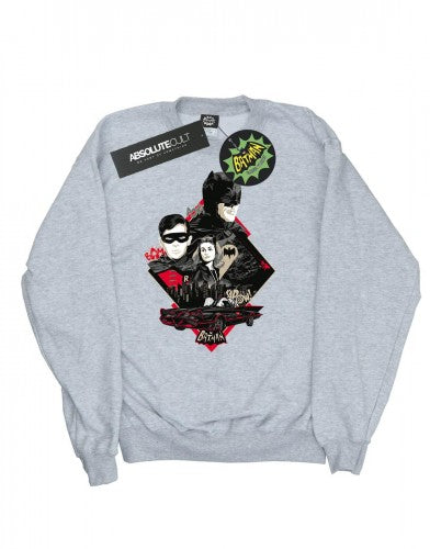 Front - DC Comics Girls Batman TV Series Character Skyline Sweatshirt