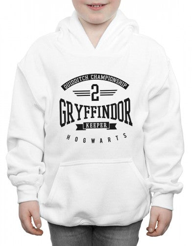 White - Side - Harry Potter Boys Gryffindor Keeper Cotton Hoodie