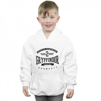 White - Back - Harry Potter Boys Gryffindor Keeper Cotton Hoodie