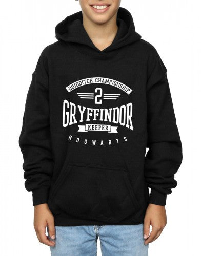 Black - Pack Shot - Harry Potter Boys Gryffindor Keeper Cotton Hoodie