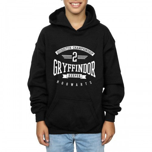 Front - Harry Potter Boys Gryffindor Keeper Cotton Hoodie