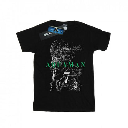 Front - DC Comics Womens/Ladies Aquaman The Trench Sketch Cotton Boyfriend T-Shirt