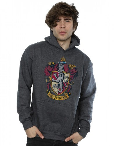 Dark Heather - Back - Harry Potter Mens Gryffindor Hoodie
