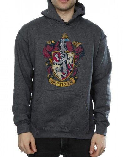 Dark Heather - Side - Harry Potter Mens Gryffindor Hoodie