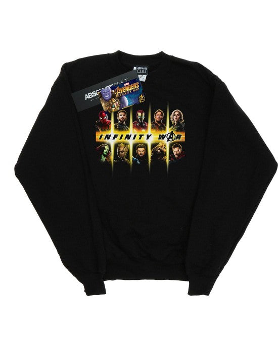 Front - Marvel Mens Avengers Infinity War Team Lineup Cotton Sweatshirt