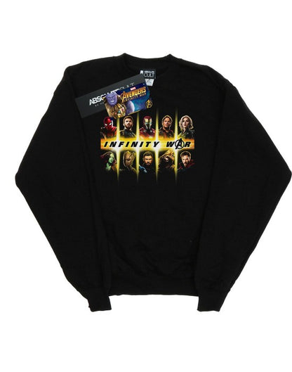 Front - Marvel Mens Avengers Infinity War Team Lineup Cotton Sweatshirt