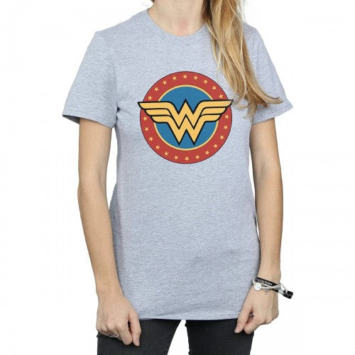Front - Wonder Woman Womens/Ladies Logo Boyfriend T-Shirt