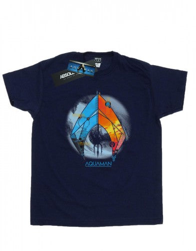 Front - DC Comics Womens/Ladies Aquaman Tropical Logo Cotton Boyfriend T-Shirt
