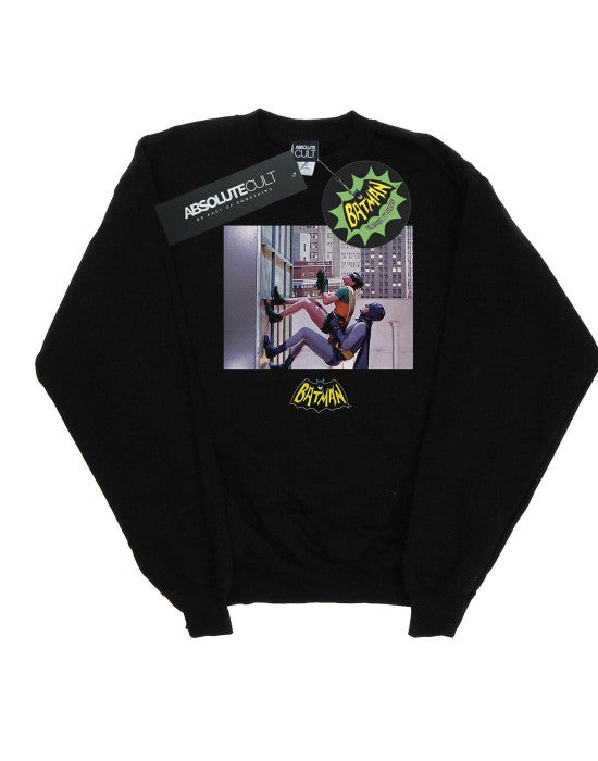 Front - DC Comics Boys Batman TV Series Skyscraper Climb Sweatshirt