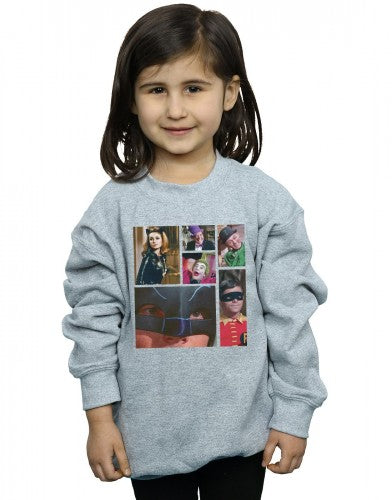 Sports Grey - Back - DC Comics Girls Batman TV Series Class Photo Sweatshirt