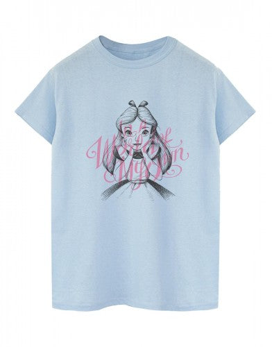 Front - Disney Mens Alice In Wonderland In A World Of My Own T-Shirt