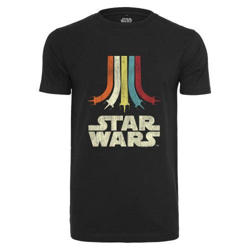 Front - Star Wars Mens Rainbow Cotton T-Shirt