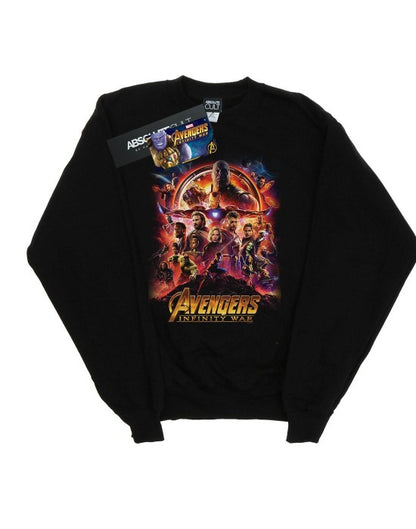 Front - Marvel Mens Avengers Infinity War Movie Poster Cotton Sweatshirt