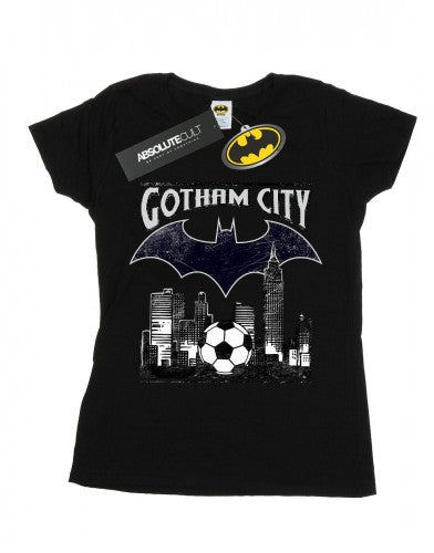 Front - DC Comics Womens/Ladies Batman Football Gotham City Cotton T-Shirt