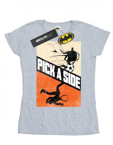Front - DC Comics Womens/Ladies Batman Football Pick A Side Cotton T-Shirt