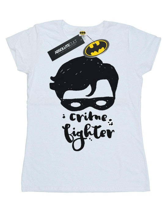 Front - DC Comics Womens/Ladies Batman Crime Fighter Sketch Cotton T-Shirt