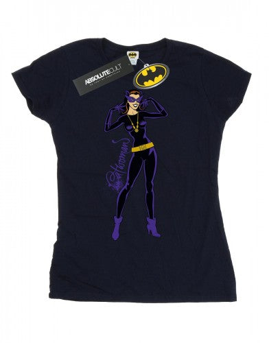 Front - DC Comics Womens/Ladies Catwoman Happy Pose Cotton T-Shirt