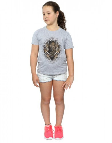 Sports Grey - Lifestyle - Marvel Girls Black Panther Gold Killmonger Cotton T-Shirt