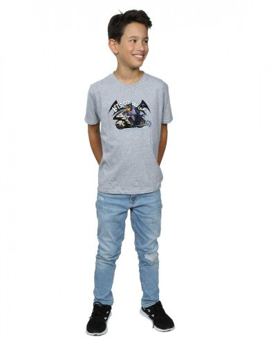Sports Grey - Lifestyle - DC Comics Boys Batman TV Series Bat Bike T-Shirt