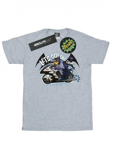 Front - DC Comics Boys Batman TV Series Bat Bike T-Shirt
