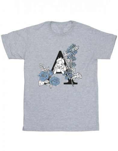 Front - Disney Mens Alice In Wonderland Letter A T-Shirt