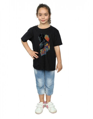 Black - Lifestyle - Marvel Girls Black Panther Profile Cotton T-Shirt