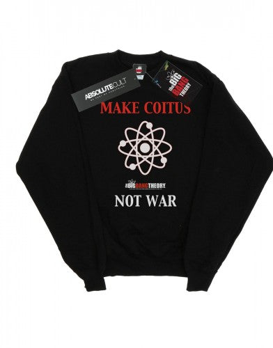Front - The Big Bang Theory Mens Make Coitus Not War Cotton Sweatshirt