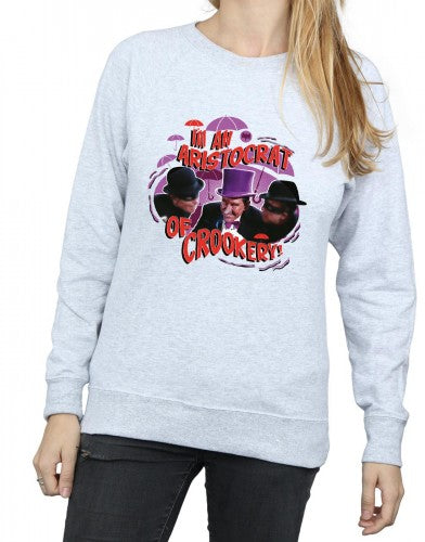 Heather Grey - Side - DC Comics Womens-Ladies Batman TV Series The Penguin Aristocrat Sweatshirt