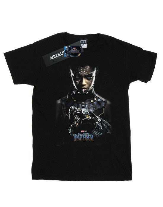 Front - Marvel Girls Black Panther Shuri Poster Cotton T-Shirt