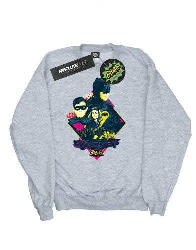 Front - DC Comics Womens/Ladies Batman TV Series Character Pop Art Sweatshirt