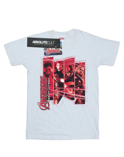 Front - Marvel Womens/Ladies Avengers Team Collage Cotton Boyfriend T-Shirt