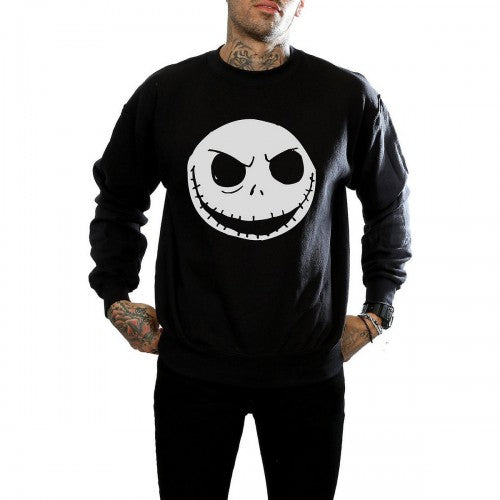 Front - Nightmare Before Christmas Mens Jack Skellington Cotton Sweatshirt
