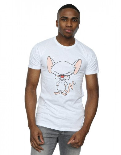 White - Back - Animaniacs Mens The Brain Classic Pose T-Shirt