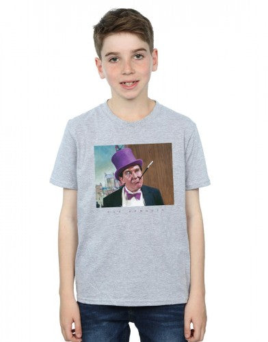 Sports Grey - Back - DC Comics Boys Batman TV Series The Penguin Photograph T-Shirt