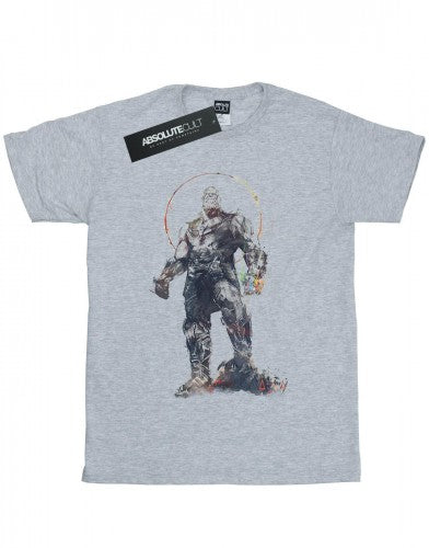 Front - Marvel Womens/Ladies Avengers Infinity War Thanos Sketch Cotton Boyfriend T-Shirt
