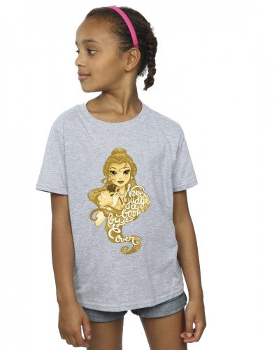 Sports Grey - Back - Disney Girls Beauty And The Beast Never Judge Cotton T-Shirt