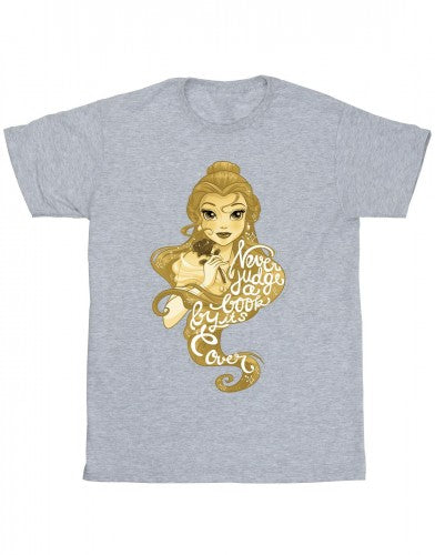 Front - Disney Girls Beauty And The Beast Never Judge Cotton T-Shirt