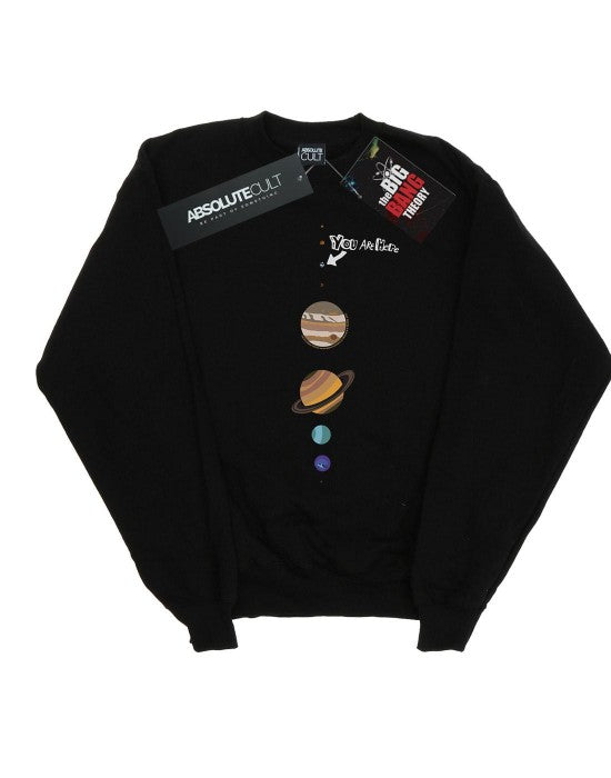Front - The Big Bang Theory Mens You Are Here Cotton Sweatshirt